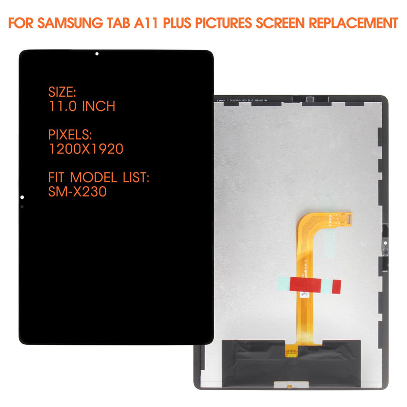 for Samsung Galaxy Tab A11 Plus Screen Replacement for Samsung Tab A11 Plus LCD Display SM-X230 SM-X236B LCD Digitizer Touch Assembly Repair Part