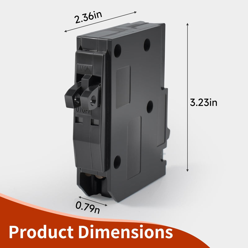 QO2020C 2 x 1 Pole 20A 120 240VAC 10kA Tandem mini Circuit Breaker Compatible with Partial SD QO Load Center,CSED,and Single-Phase 120/240 V Branch Circuit NQOD Distribution Panels Plug-in Mount Type