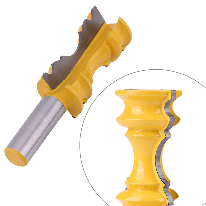Crown Router Bit, 1/2" Shank Router Bit Large Elaborate Milling Cutter Chair Rail for Woodworking Tool