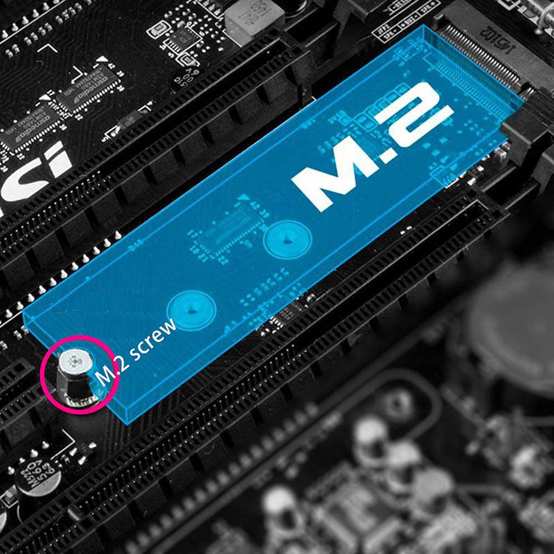 M.2 Screw Standoff,HFEIX SSD Mounting Kit with Screwdriver for Msi Motherboard or Gigabyte Board NVMe PCIe Driver Laptop Replace(9set) 9 set