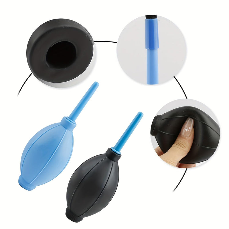 2-Pack Computer Cleaning Kit TPE Air Blower Duster with Soft Brush for Camera Lenses, Keyboards, Electronic Devices, 2Sets