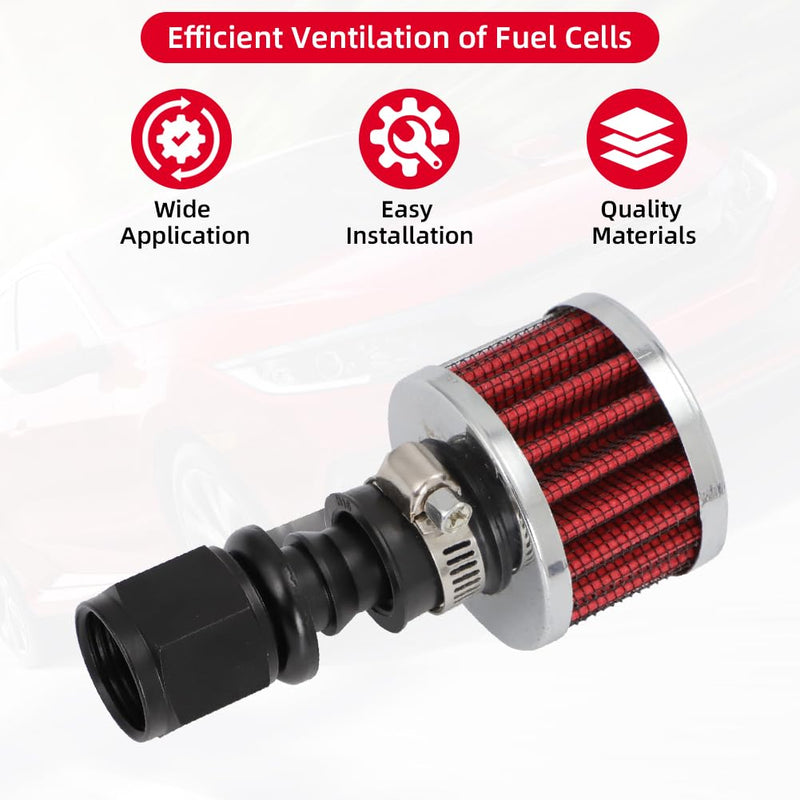 AUTOVIC 10AN Female Fitting Kit with Filter for Fuel Cell Breather/Vent 10 AN