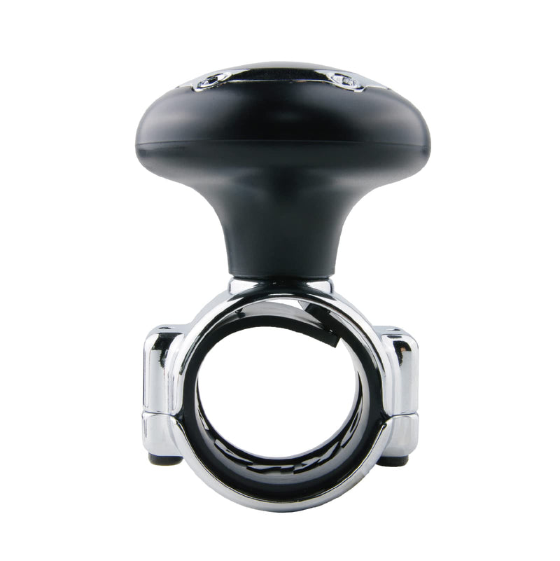 Hypersonic Large Steering Wheel Knob Spinners, Universal Vehicle Steering Wheel Spinners Ball Suicide Knob for Car, Trucks, Tractors, Boat L Black