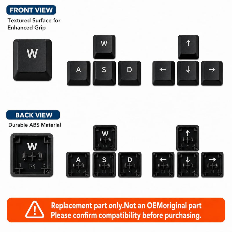 Replacement Keycaps for Logitech G915 G913 G815 G813, 109-Key Set | Keycap Set for Logitech Mechanical Gaming Keyboard, ABS Shine Through Keycaps, Compatible with GL Switches Only