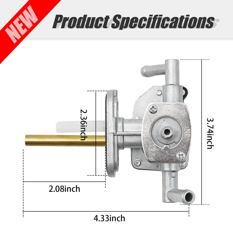 44300-07G01 Gas Tank Fuel Cock Valve Petcock Replacement for Suzuki LTZ 400 Kawasaki KFX 400 2003-2007