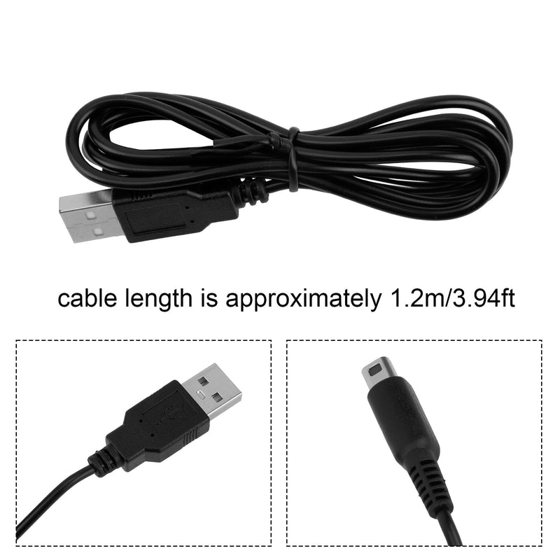 Protective Shell Cover Case & USB Charging Cable for DSi XL | Transparent, Crystal Clear Case with 1.2m/3.94ft Fast Charging Cord, Scratch-Resistant Accessories