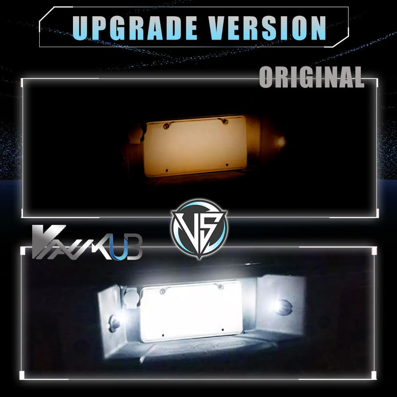LED License Plate Light for Fo-rd F150 F250 F350 F450 F550 Superduty Bronco Excursion Ranger Expedition Explorer Pickup Truck, F150 Bronco Ranger Led Rear Tag Lamp, 6000K White Lights, 2 PCS Black