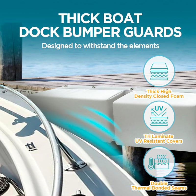 Dock Fender Bumper Boat Dock Bumpers Dock Guard for Dock Side or Edge 36 Inch White