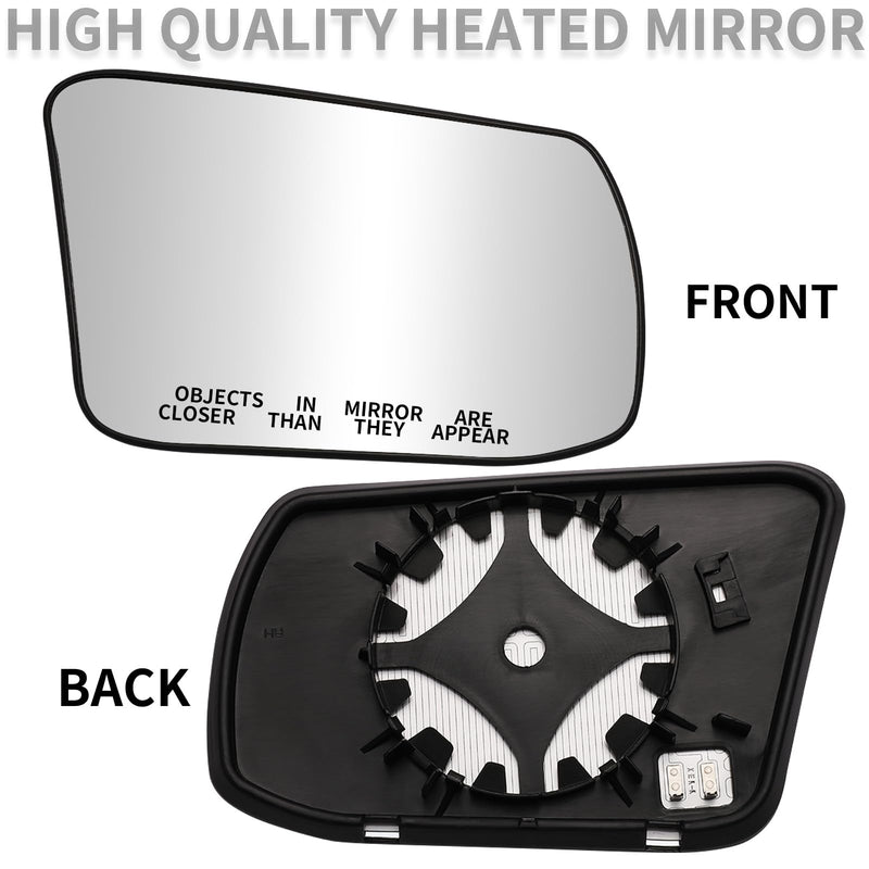 Passenger Side Mirror Replacement for Nissan Altima 2013 2014 2015 2016 2017 2018 Sentra 2013 2014 2015 2016 2017 2018 - Right Side Mirror Glass, Rear View Mirrors Glass with Power Heated Passenger Side (Right)