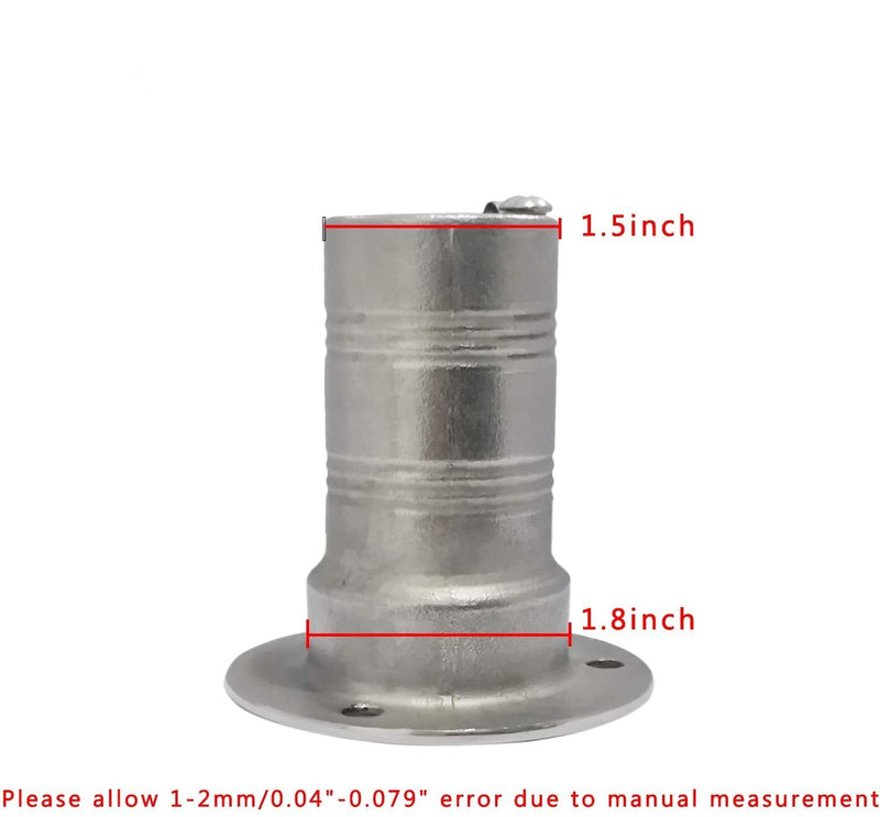 ISURE MARINE 1-1/2"(38mm) Boat Gas/Fuel/Diesel/Water/Waste Deck Fill/Filler with Keyless Cap 1-1/2" Marine Mirror- Polished 316 Stainless Steel Hardware for Boat Yacht Caravan FUEL 1-1/2"
