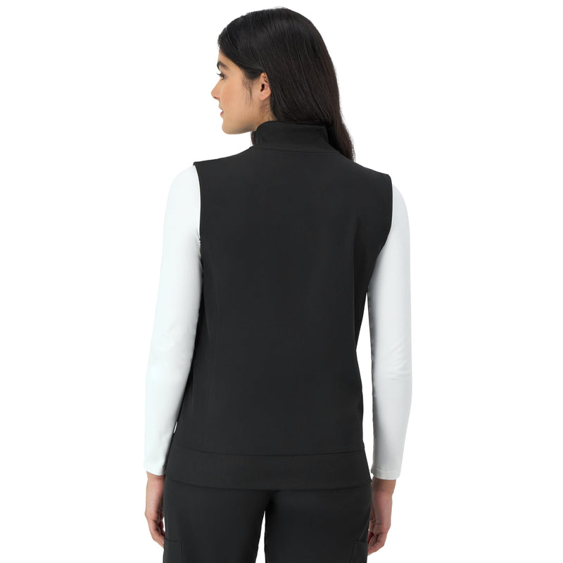 Hanes Women's Comfort Fit Scrubs Healthcare Vest, Moisture-Wicking Stretch Scrubs Vest for Women 2X LARGE New Ebony