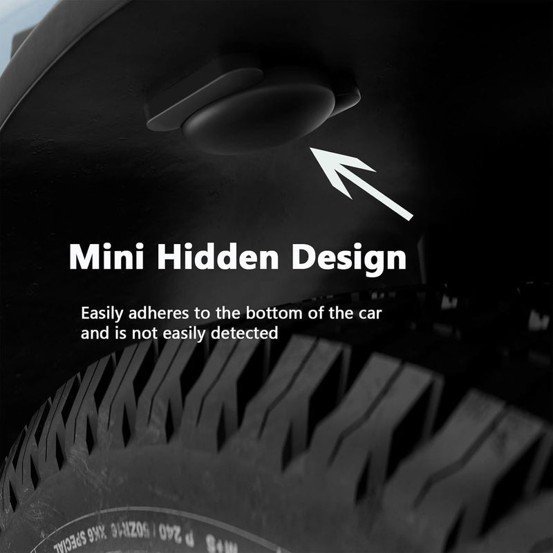 Tracker Device for Vehicles,Mini Hidden Car Tracker with Magnetic Case,No Monthly Fee Real Time GPS Car Tracker Works with Apple Find My (iOS Only) -Black,2PCS Black,2PCS