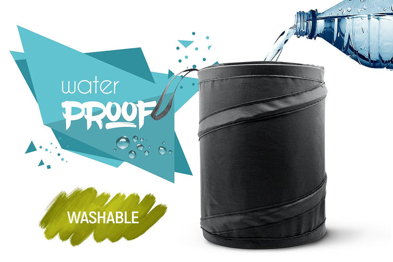 Mavoro Car Trash Can, Portable Garbage Bin, Collapsible Pop-up Water Proof Bag, Waste Basket Bin, Rubbish Bin (1 Gallon, 1 Pack) 1 Gallon (1 Pack)