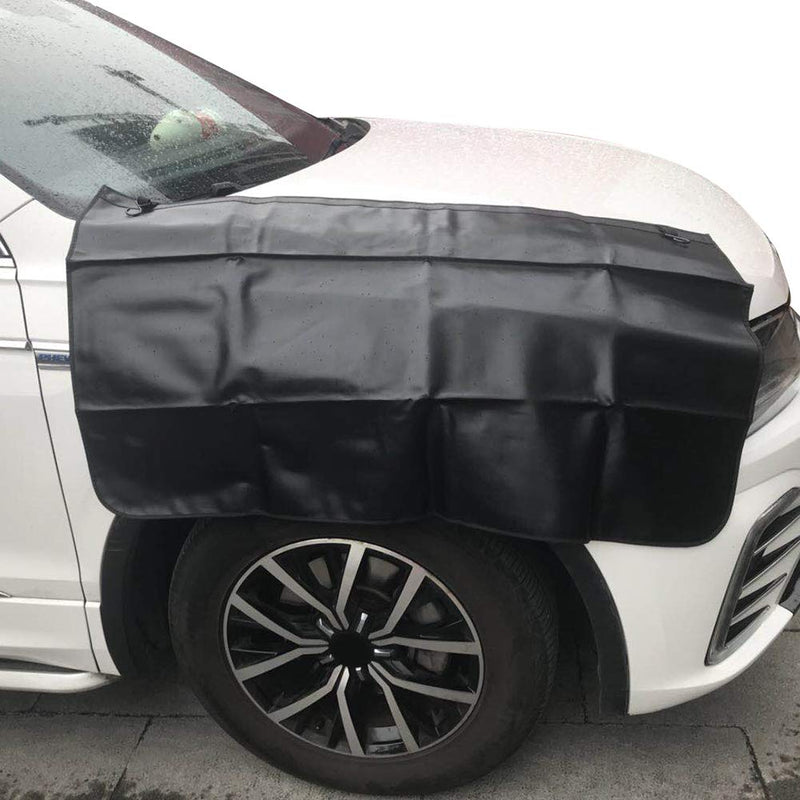 Magnetic Fender Cover, Magnetic Mat Pad for Mechanics, Automotive Mechanic Work Mat for Repair PU Leather Protective Car Mat