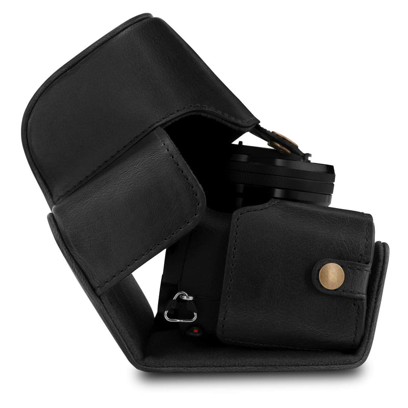MegaGear MG1651 Ever Ready Leather Camera Case Compatible with Sony Alpha A6400 (16-50mm) - Black Sony Alpha A6400 (16-50mm)