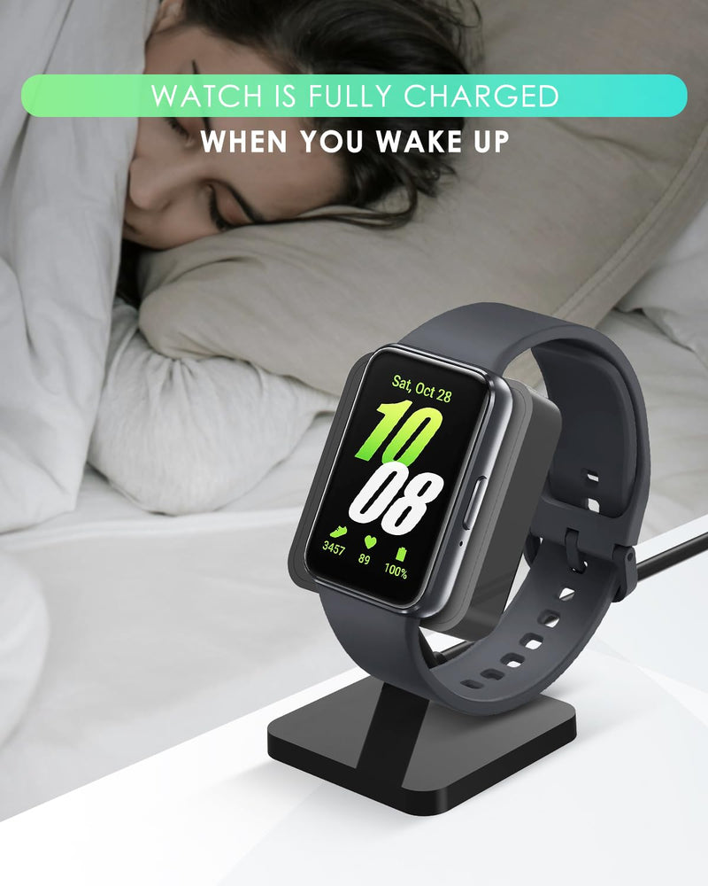 Charger Dock for Samsung Galaxy Fit 3, Magnetic Charging Stand Base with 3.3 Feet Charger Cable, Portable Charge Station Only Compatible with Galaxy Fit 3 Smartwatch