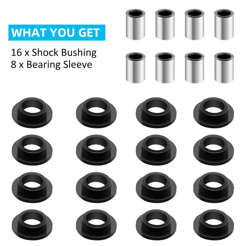 Bearing Sleeve and Shock Bushing Kits for All 4 Absorber, 0604-310 0403-028 for Arctic Cat 250/300/375/400/500/650/700/Bearcat 454