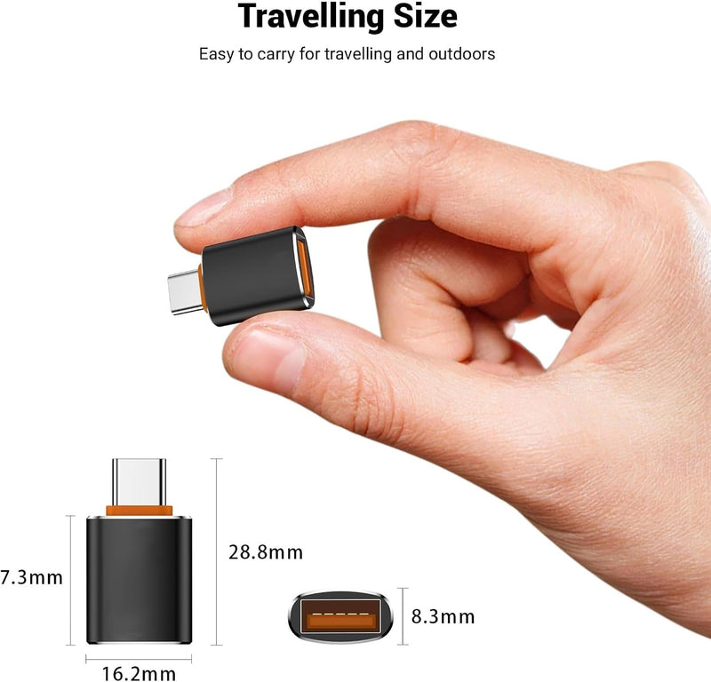 USB C to USB Adapter 10 Pack,Type C Male to USBA Female Adapter | 10Gbps High Speed Data Transfer,for MacBook Pro/Air,iPhone 17 16 Pro Max,Mac,iPad 10,Samsung Galaxy S26/S25/S24