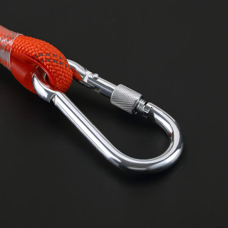 Marine Rope with Hook, 1/2 in x 32 ft, Floating Dock Line for Anchor, Throw, Tow, Mooring, Boating, Reflective Red 1/2" x 32'