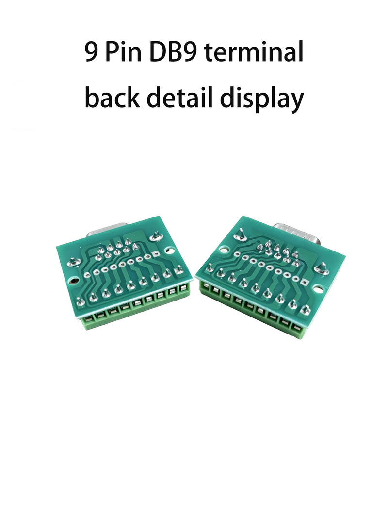 DB9 Screw Terminal Block Breakout Connector | D-SUB 9Pin No Welding Design Male Plug Adapter, RS232 Serial Port Terminal Signal Module, 4Pcs DB9 male plug