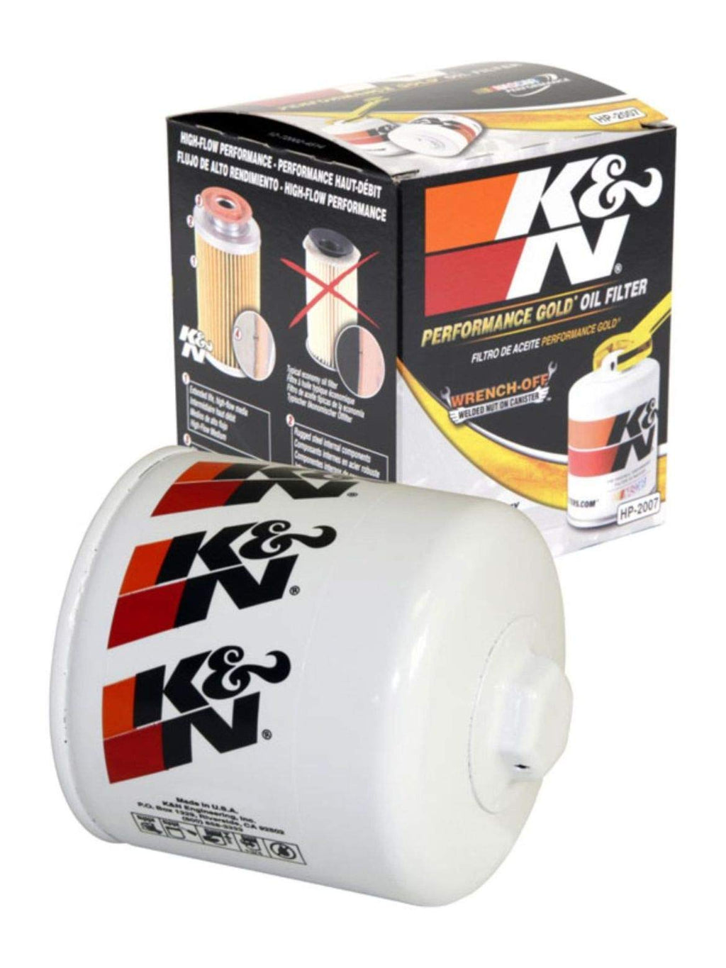 K&N Premium Oil Filter: Protects your Engine: Compatible with Select CHEVROLET/JEEP/EAGLE/FORD Vehicle Models (See Product Description for Full List of Compatible Vehicles), HP-2007