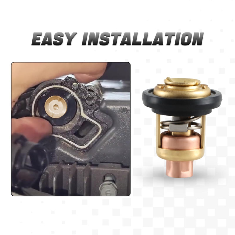 Thermostat Compatible with Yamaha 2-Stroke 3HP 15HP 25HP 30HP 40HP - 250HP Outboard Motors Replace#: 6E5-12411 6E5-12411-30-00 6E5-12411-20-00 6E5-12411-10-00 For 2-Stroke outboard motors