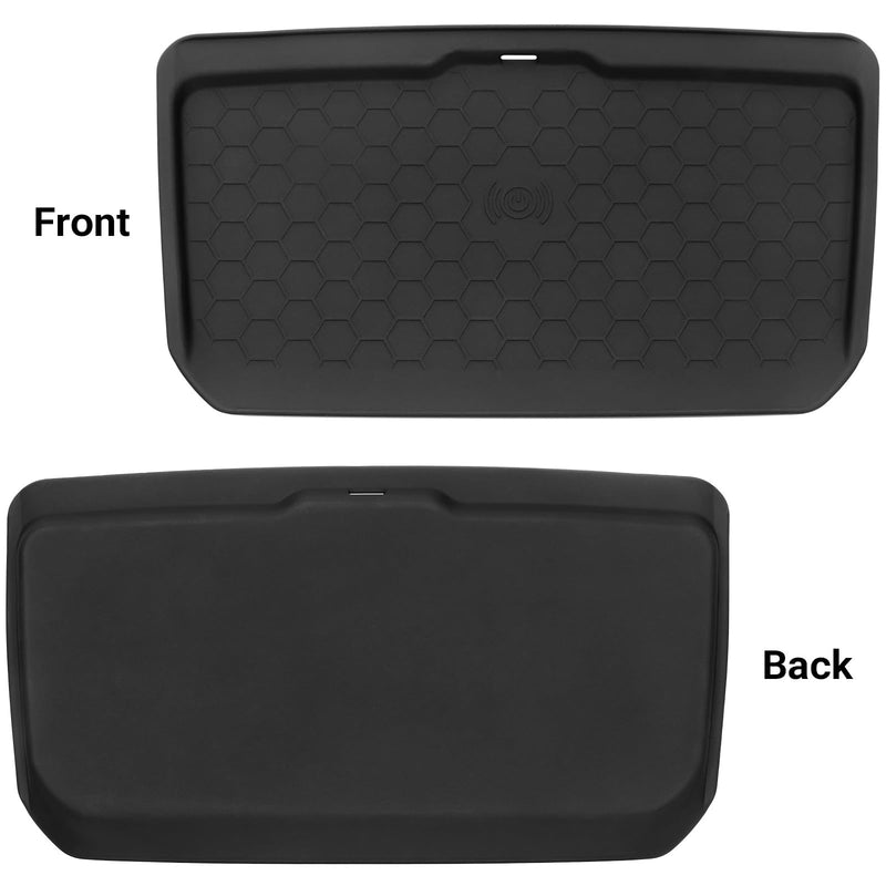 Silicone Anti-Slip Center Console Organizer Wireless Charging Mat for Ford Bronco 2021 2022 2023 2024 2025 Interior Accessories Pad Tray Storage Box Holder (Not for Sport Model)