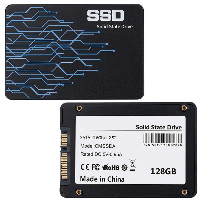 128GB SSD SATA III 2.5 Inch Internal Solid State Drive – Read Speed Up to 550MB/s, Upgrade for Desktop PC, Laptop, Notebook – Faster Boot, App Loading & File Transfer(Style-N)
