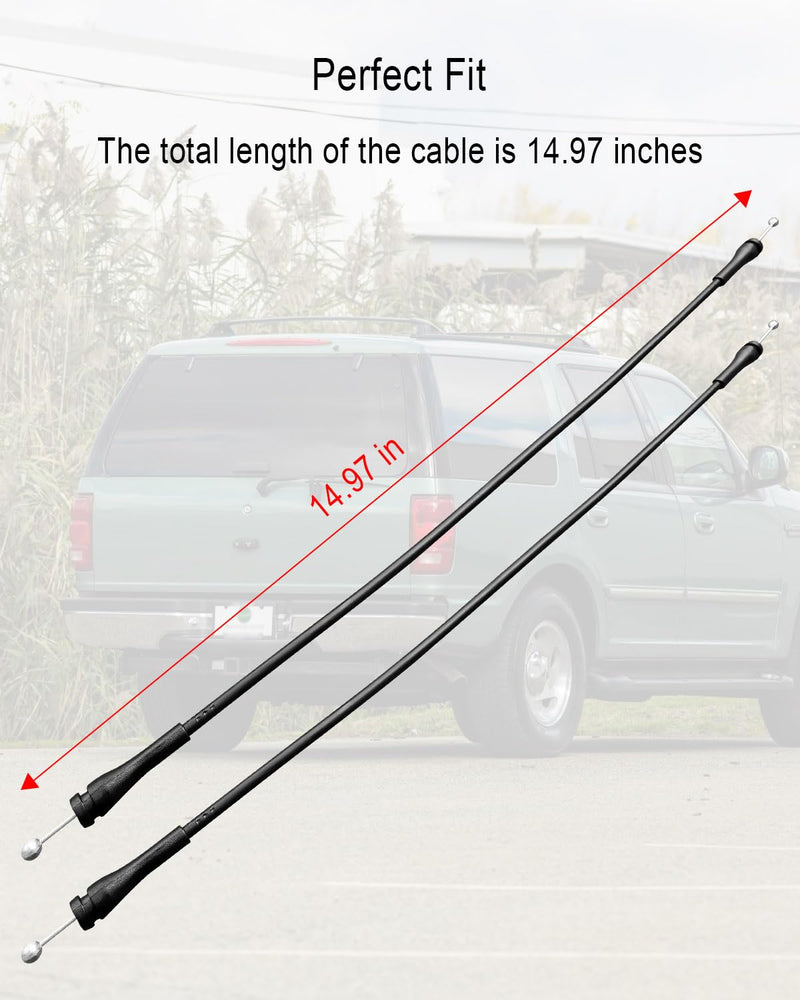 2 Pcs Tailgate Cable Fit for Ford Expedition 1997 1998 1999 2000 2001 2002, Door Latch Cable Replace F2UZ-15264A65-B Rear Left Right Sides