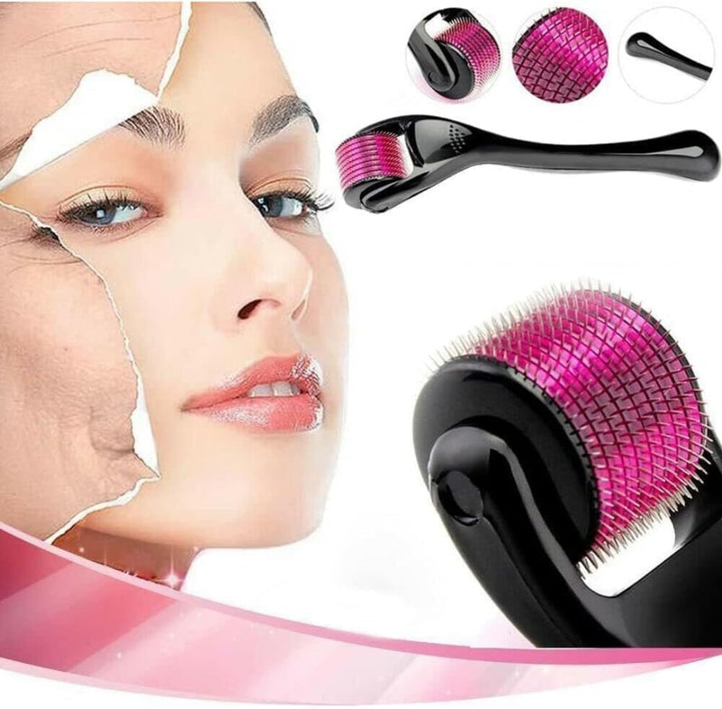 540 TITANIUM Micro needles Roller for face, Face skin care roller Hair and Beard Growth Professional Micro needling Roller for Anti-Aging, Wrinkles, Stretch Marks Repairs (Derma Roller 0.5 mm) Derma Roller 0.5 mm