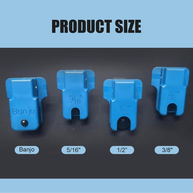 4 PCS Car Brake Line Clamp, Brake Oil Line Plug Tool, Brake Oil Line Guard, Universal for Most Cars (Blue)