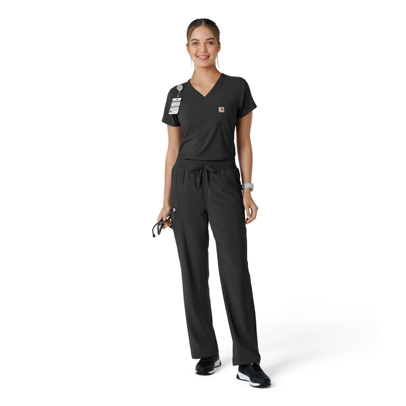 Carhartt Scrubs for Women Force Cross-Flex Boot Cut Pants, with 6 Pockets Medium Black