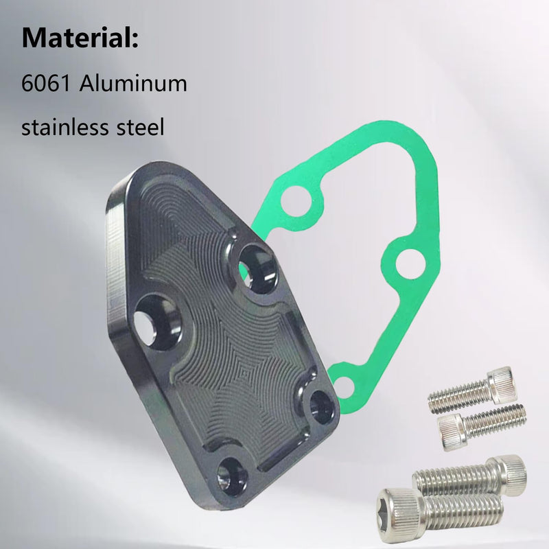 Fuel Pump Mounting Plate Kit, SBC Fuel Pump Plate with Gasket and Screws Suitable for Che-vy Small Block 283 327 350 400 Engines