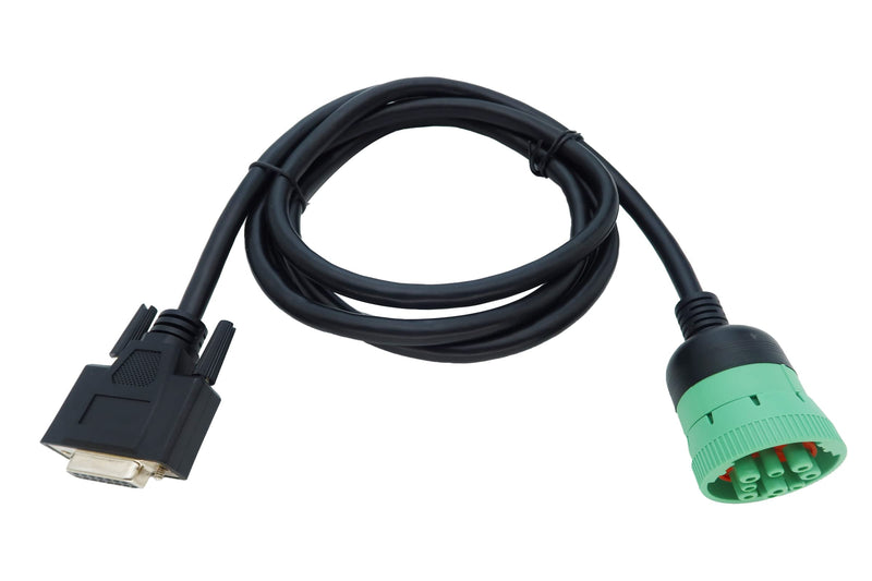Type2 Green 9Pin J1939 to DB15 ELD Cable for Fleet Management ELD Device for Truck 6.6ft/2M