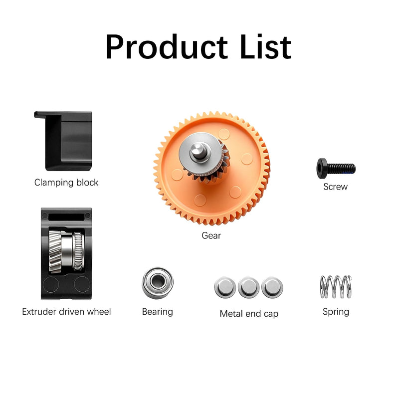 Original Bamboo P2S Extruder Gear Assembly,Precise Feeding & Wear Resistant,Sainless Steel Extruder Gear Kit for Bambu Lab P2S Extruder Drive Gear Assembly Original OEM P2S Accessories