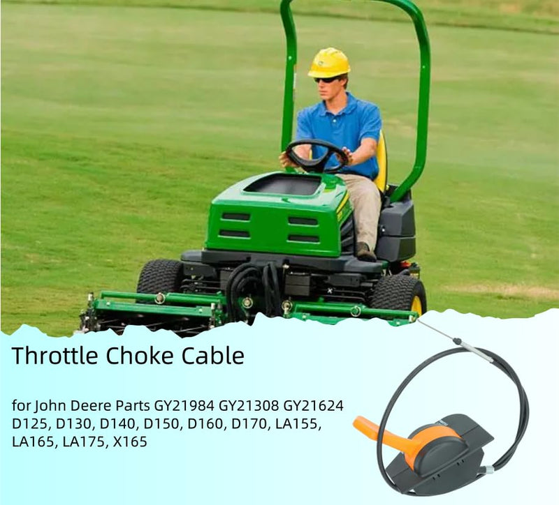 GY21984 Throttle Choke Cable Lever Fits for John Deere D100 D105 D125 D120 D130 D110 D140 D160 D170 LA155 LA165 LA175 X165 X105 X115R X125 X145 Parts, GY21307 GY21623