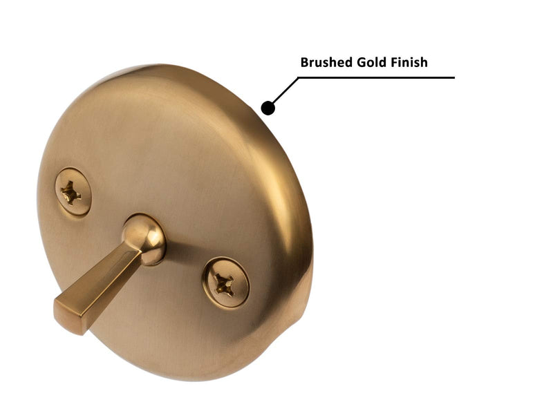 Artiwell Trip Lever Tub Trim Kit Set With Trip Lever Overflow Face Plate, Trip Lever Bathtub Drain with Strainer, Overflow and Matching Screws (BRUSHED GOLD) BRUSHED GOLD