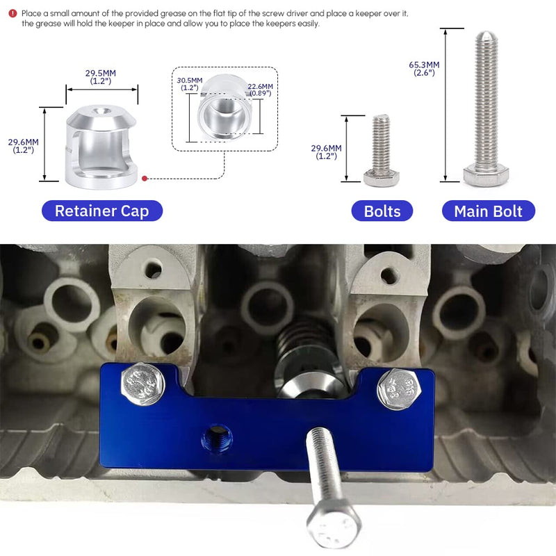 Valve Spring Compressor Tool Removal Tool Compatible with Honda Acura B16 B18 H22 VTEC Blue