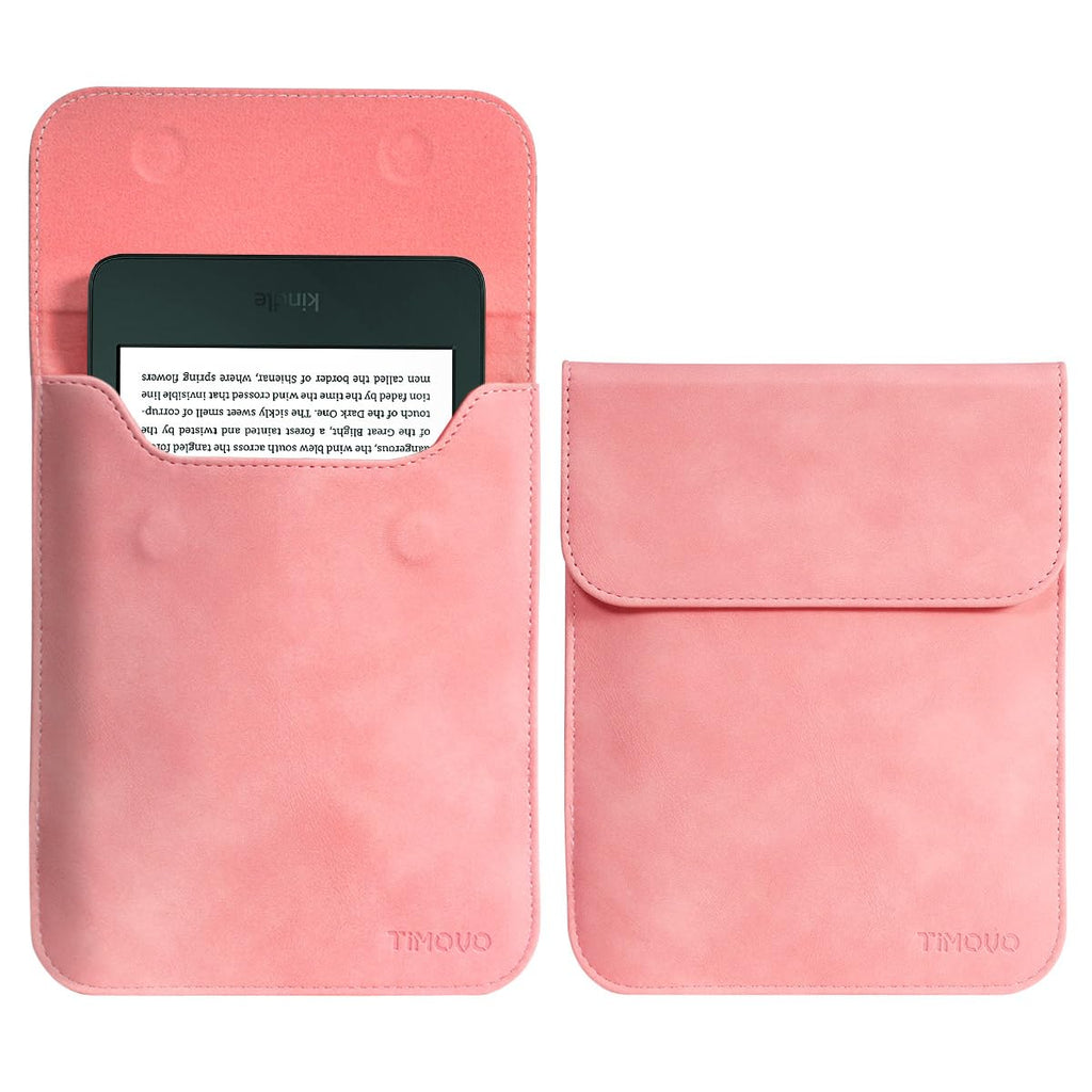 TiMOVO 6 Inch Sleeve for All-New Kindle 2022/Kindle 2019/Kindle Paperwhite 6.8 Inch/Kindle Voyage/Kindle (8th Gen, 2016)/Kindle Touch/Kindle 4/5, Protective Pouch Bag Case Cover, Pink