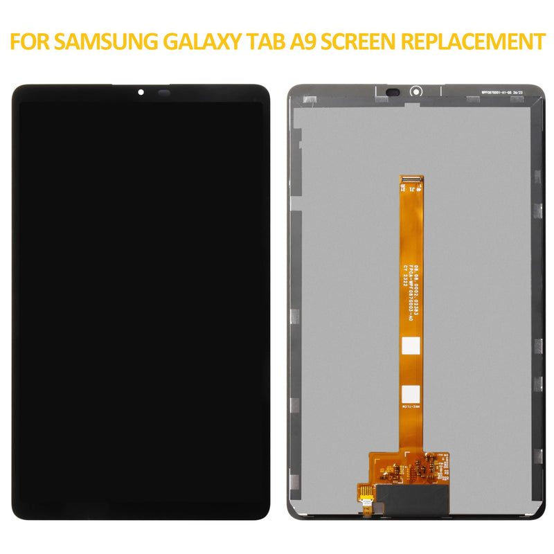 for Samsung Galaxy Tab A9 2023 Wi-Fi SM-X110 Screen Replacement 8.7" Black TFT Display Assembly Touch Digitizer with Repair Kit (Not Compatible with LTE SM-X115) (SM-X110)