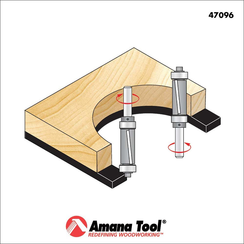 Amana Tool - 47096 Carbide Tipped Down-Shear Multi Trimmer 3/4 Dia x 1-1/48 x 1/2" Sha 3/4 Dia x 1-1/48 x 1/2" SHK
