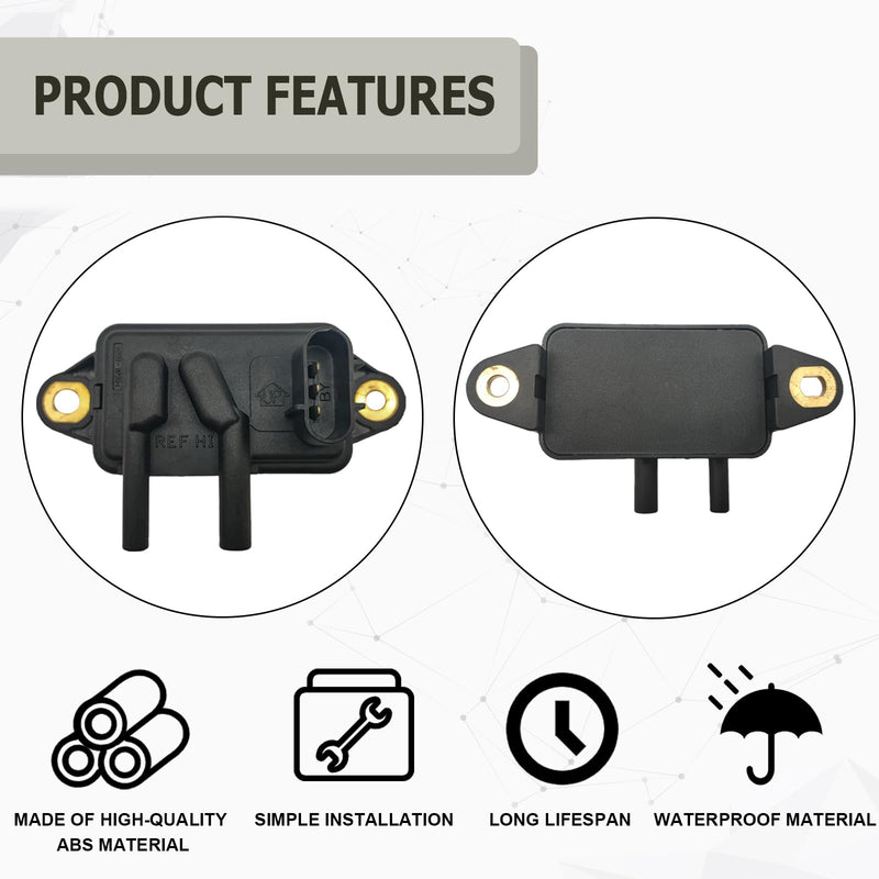 EGR Valve Pressure Feedback Sensor Compatible for 1994-2010 Ford Lincoln Mazda VP8, Mercury Lincoln Town Car Mazda Truck Replacement for F77Z-9J460-AB DPFE15