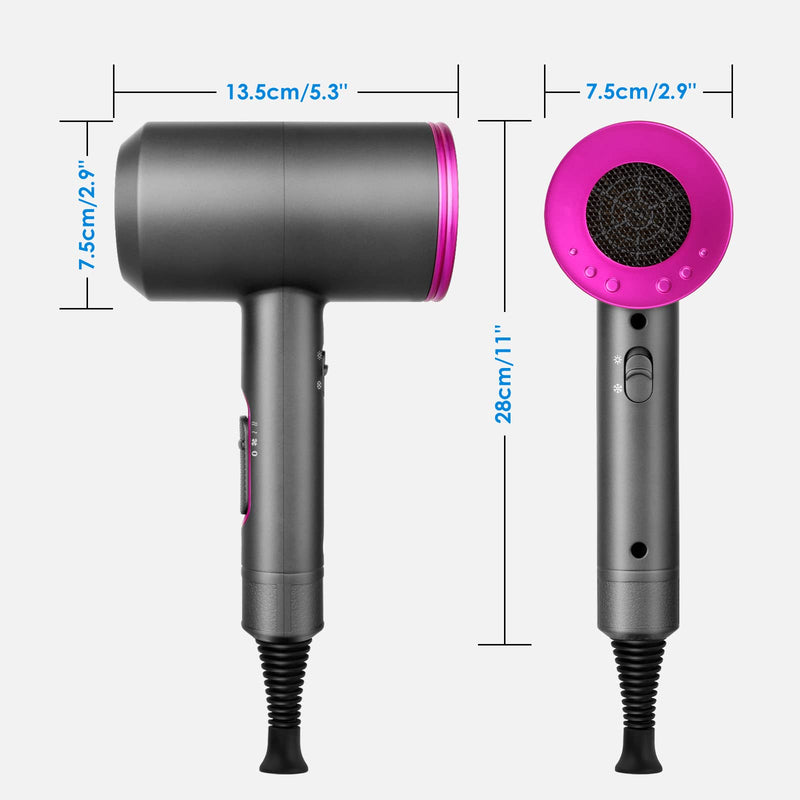 Sendowtek Hair Dryer with Diffuser 2000W | Professional Blow Dryer Quick Drying Concentrator Cool Hot Shot Switch, 3 Setting Wind Hairdryer for Women Men Home