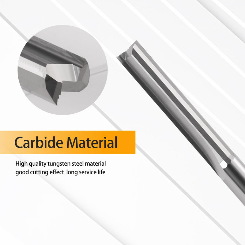 CNC Router Bits Straight Router Bit 1/8 Shank,2mm Cutting Dia Straight Flute Carbide End Mill Cutter 2-Flute Milling Tungsten Steel 15mm CEL/38mm OAL for Woodworking 10 Pack 3.175x2x15mm