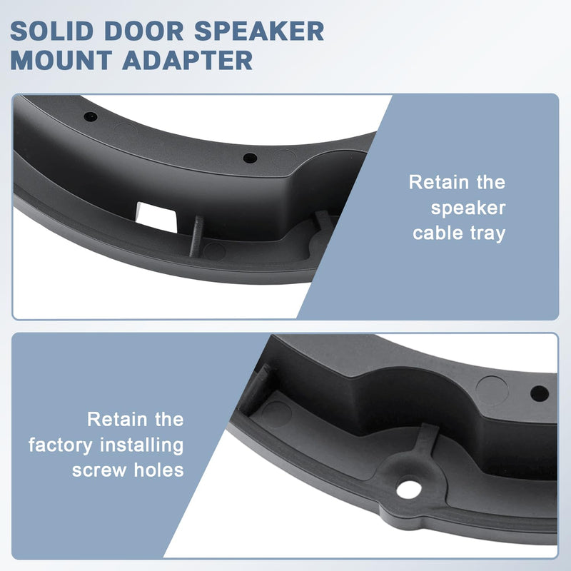 6.5 6.75 Speaker Adapter Kit for Hyundai Kia | Solid Speaker Spacer,Plastic Mounting Bracket,Compatible with Hyundai Sonata Elantra Kia Forte Sorento Optima 2014-2023