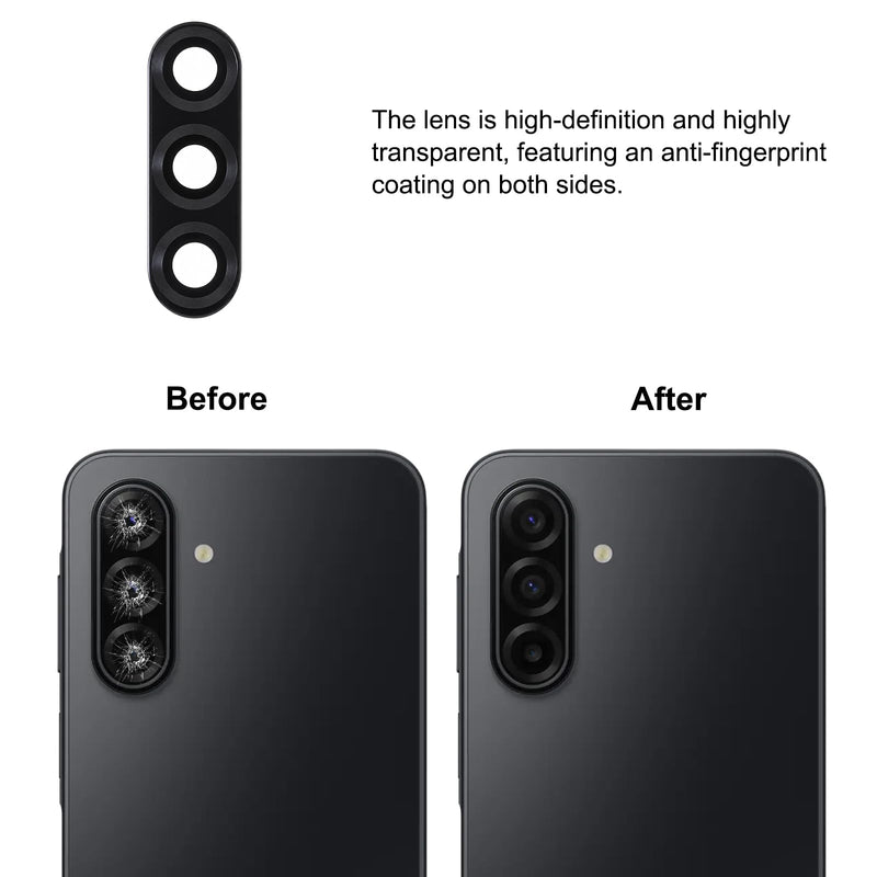 GREEN FUSION 3PCS Rear Camera Lens Glass Replacement Part Compatible with Galaxy A17 4G/5G, with Tools & Instruction