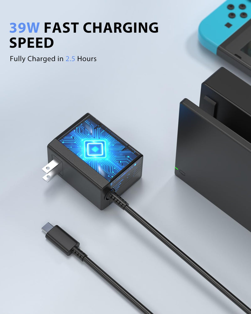 TV Dock Station for Switch/Switch OLED Replacement 3-in-1 – Includes Original IC Module, AC Charger & High-Speed HDMI Cable, Supports 1080P HD Output & Console Charging (Not Compatible with Switch 2)