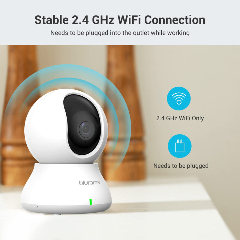 blurams Cameras for Home Security 3Pcs, Security Camera 2K, Indoor Camera for Home/Baby/Dog, Motion Tracking, IR Night Vision, 2-Way Audio, Siren, Compatible with Alexa & Google Assistant & IFTTT