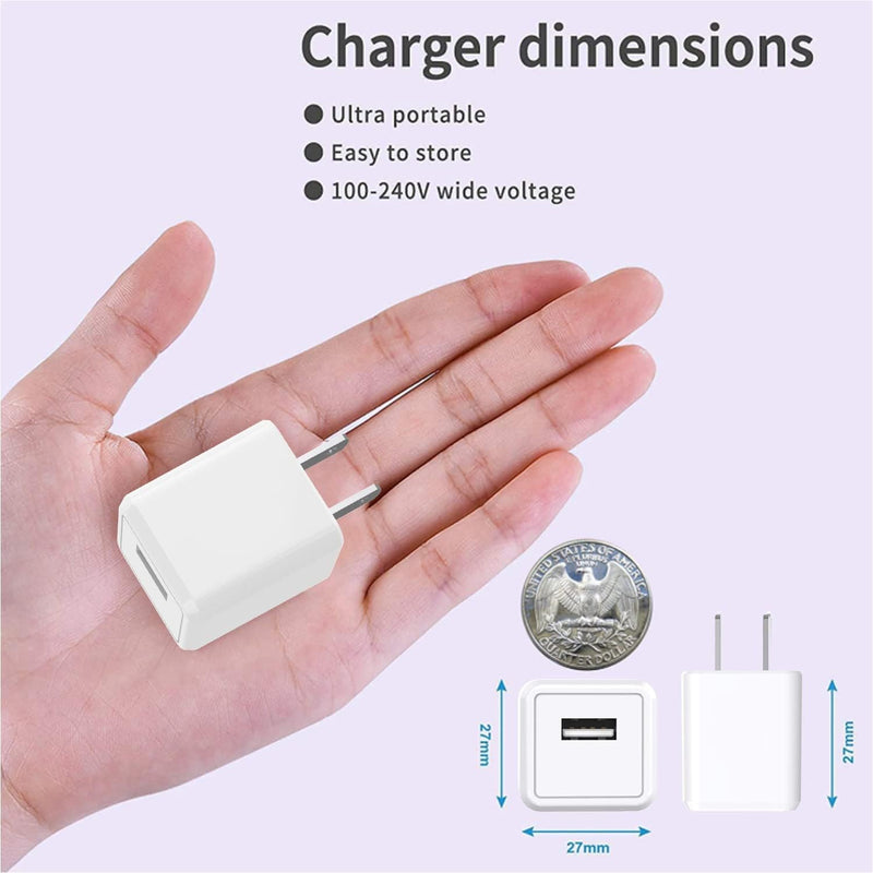 [Apple MFi Certified] iPhone Charger, 2 Pack 6FT Lightning Cable Fast Charging Cord + USB Wall Charger Block, Durable Quick Fast Charger for iPhone 14 13 12 11 Pro Max XR XS X 8 7 SE, iPad, AirPods