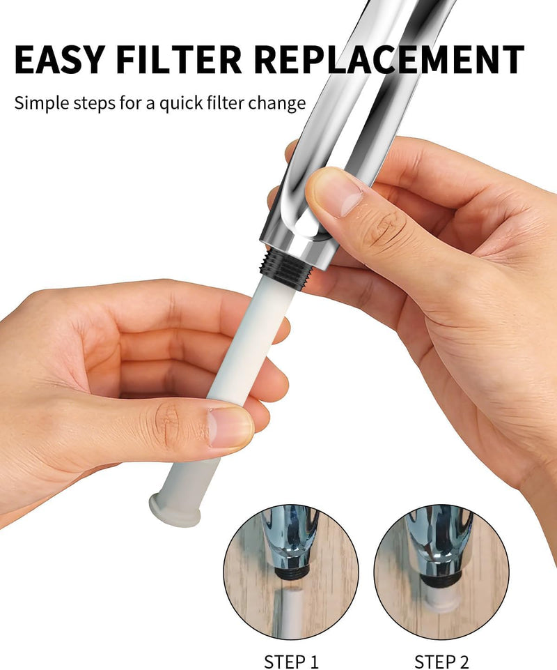 High Pressure Magnetic Shower Head with Handheld - Filtered Shower Heads with Hand Held Spray - 10 Modes Shower Head with 6 ft. Hose - Anti-Clog Nozzles,Bracket Brass Ball Joint, Silver With Magnetic Holder